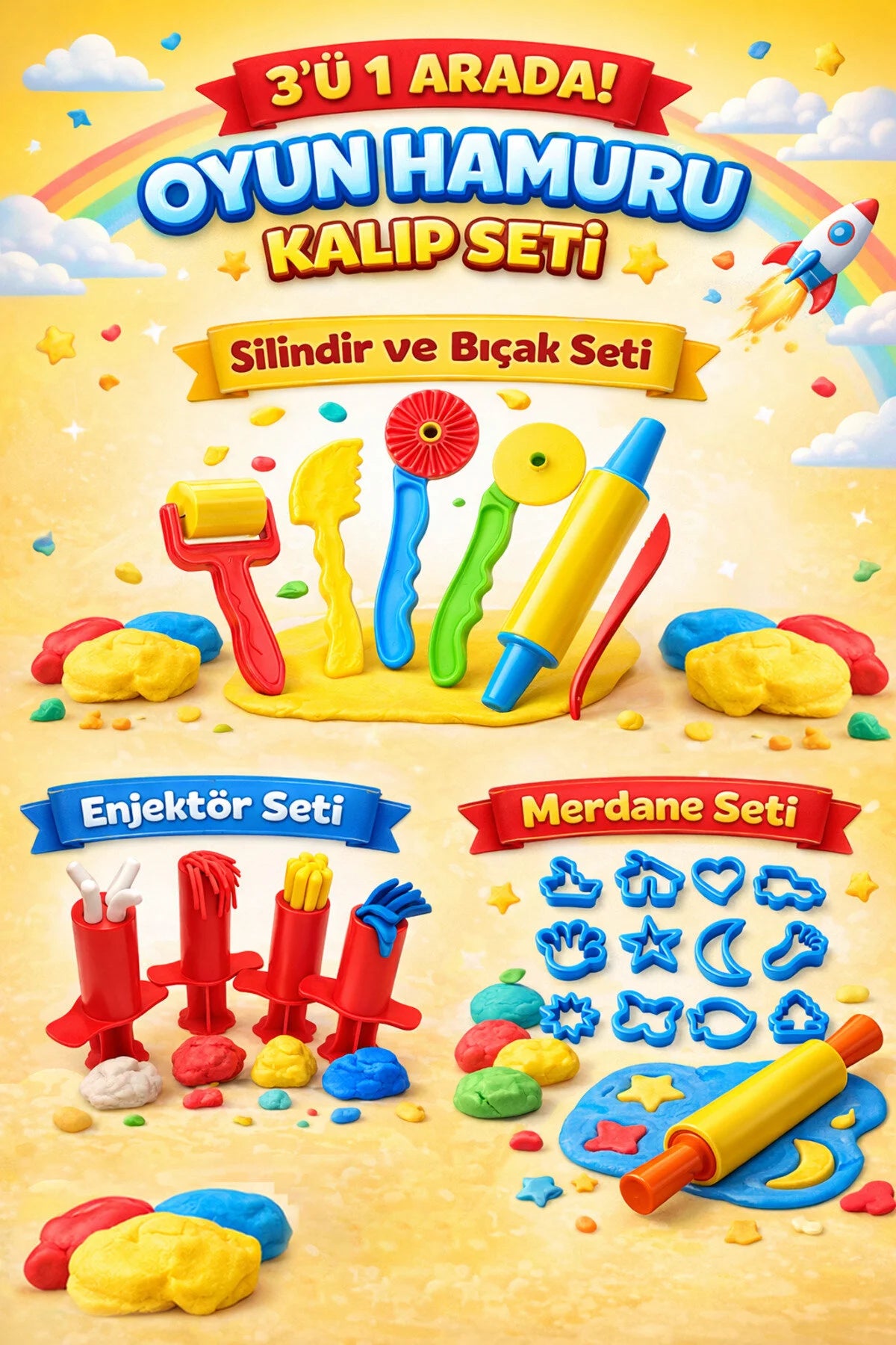 3'ü 1 Arada Kalıp Seti
